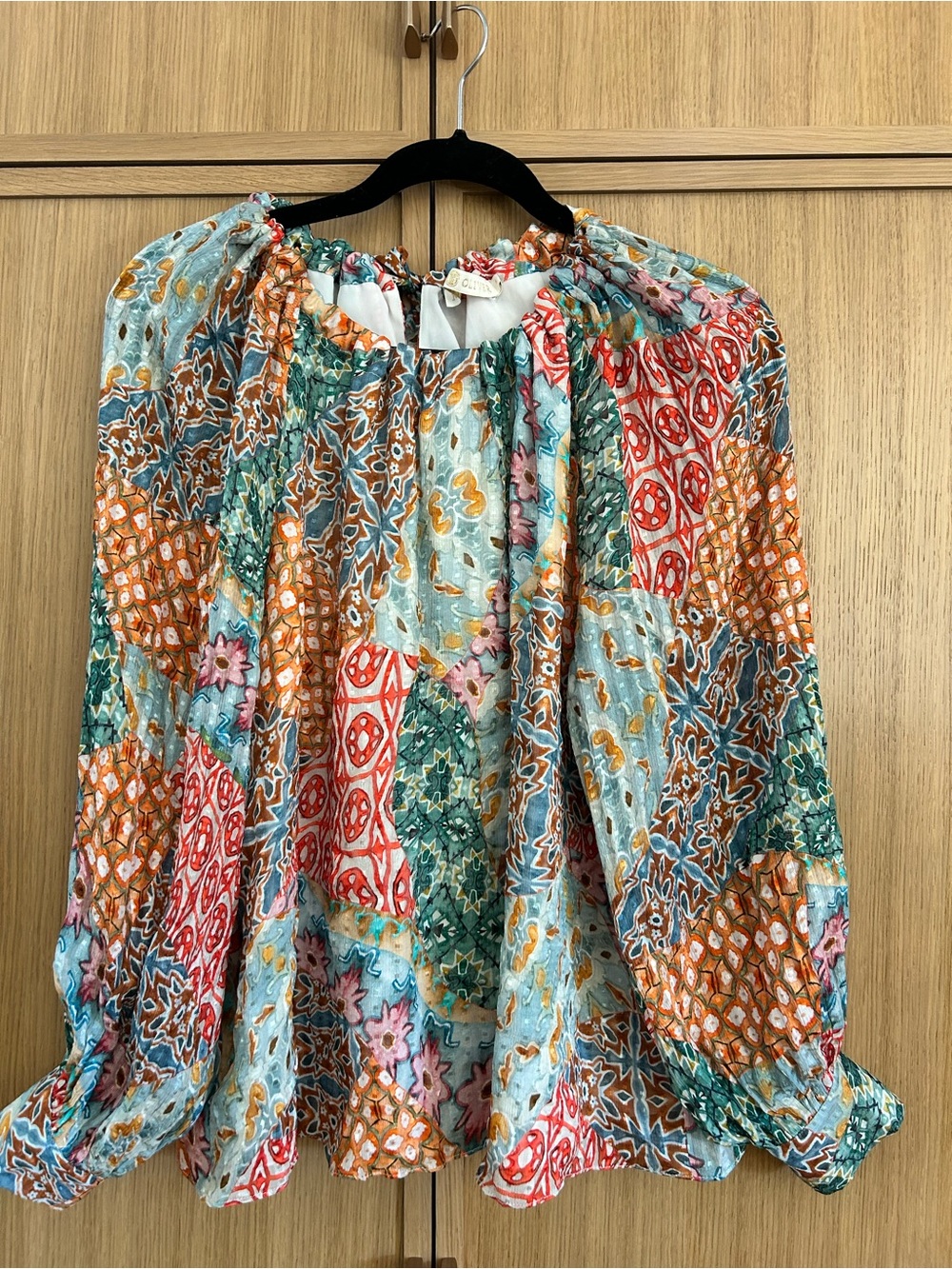 Marie Oliver Silk Blend Boho Blouse